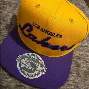 Adidas Lakers Hat Yellow and Purple